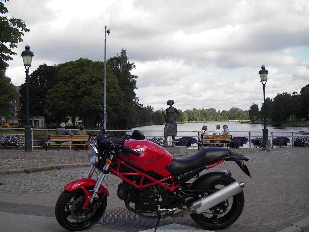 The sun of Karlstad and of course my Ducati