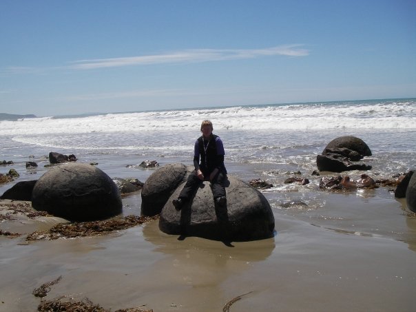 Me and the Moriaki Boulders - unique and unexplained stone formations on the South Island