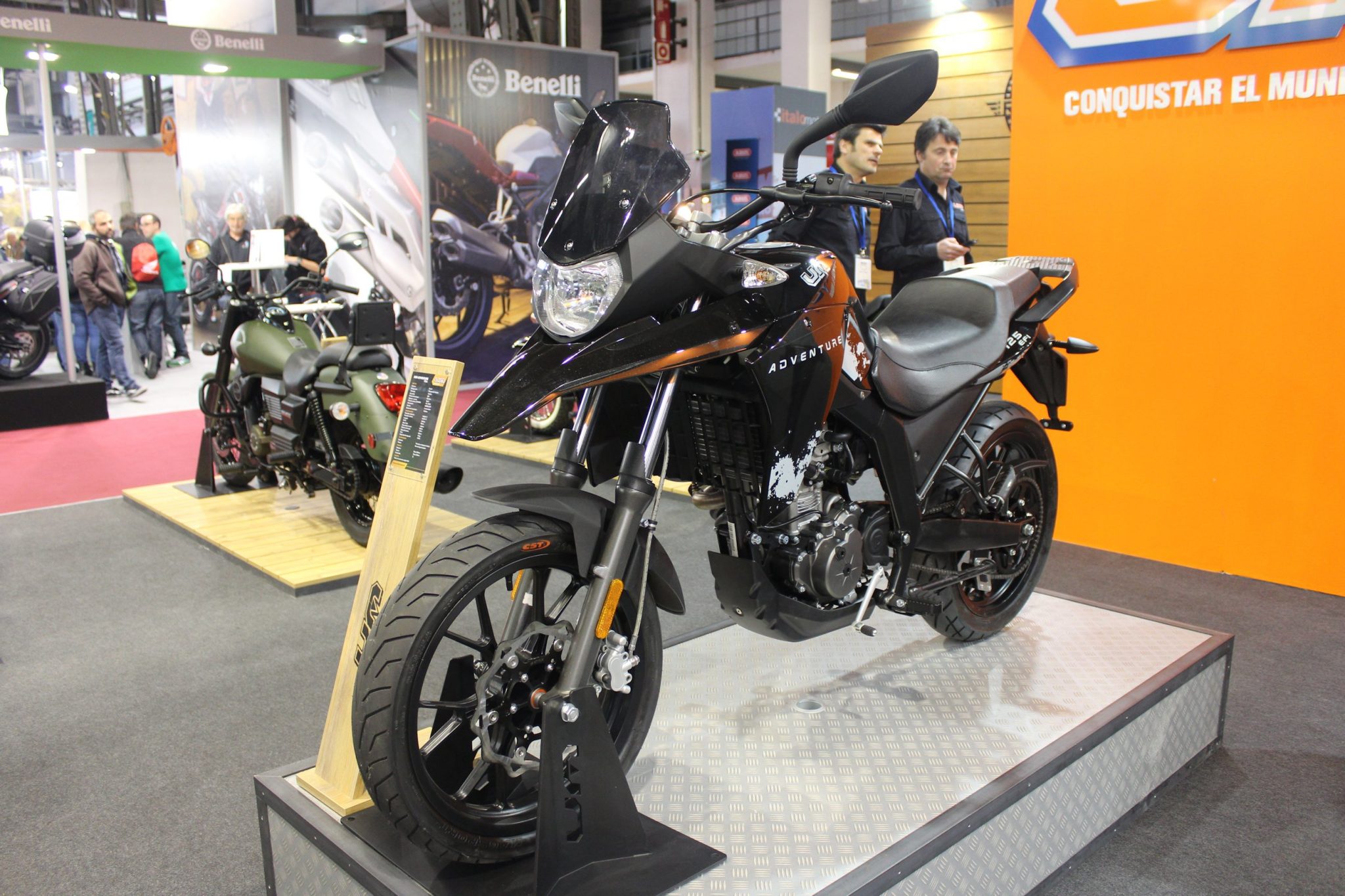 UM DSR Adventure, 125cc, 121kg -now this could be interesting. Sadly no possibility to try out the seating position but I'l kep an eye out for this one.